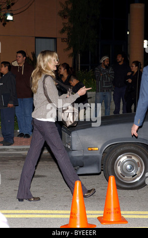 Daryl Hannah der Boyle Höhen Music and Arts Programm zu starten, statt im The Boyle Heights Technologie Youth Center Los Angeles, Stockfoto