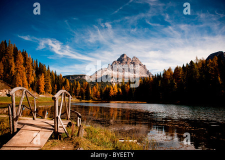 Lago di Dobiacco oder Toblacher See, Dolomiten, Südtirol, Alpen, Italien, Europa Stockfoto