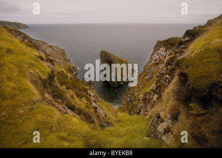 Im rauen Norden Ostküste auf das Erbe trail zwischen Port Nis und Tolsta, Isle of Lewis, äußeren Hebriden, Schottland, Vereinigtes Königreich Stockfoto