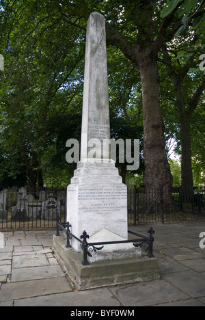 Daniel Defoe Memorial 1661-1731 Bunhill Felder Friedhof London E1 Stockfoto