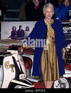 02.01.2011. Dame Helen Mirren besucht die Europapremiere von Brighton Rock am Leicester Square, London. Stockfoto