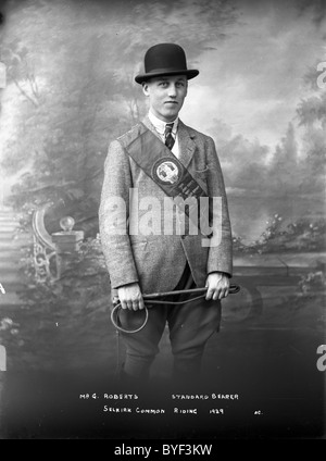 Studioportrait von 1929 Selkirk gemeinsame Reiten Standartenträger Stockfoto