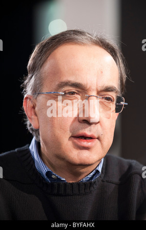 Sergio Marchionne, CEO von Fiat und Chrysler Group LLC, an der 2011 North American International Auto Show in Detroit Stockfoto