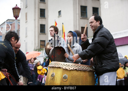 Taiko-Trommler in 2011 Lunar New Year Celebration - Seattle, Washington Stockfoto