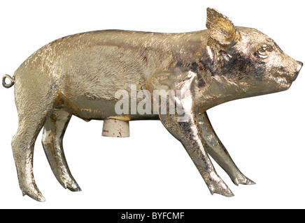 Echtes Sparschwein Diese Sparschweine Haben Eine Etwas Schaurige Geschichte  - Sie Wurden Gegossen, Von Einem Echten Schwein, Die Eines Natürlichen  Todes Gestorben Stockfotografie - Alamy