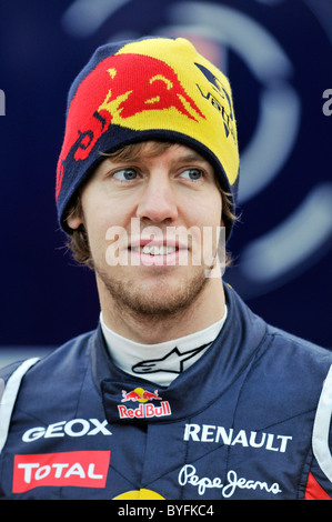 Porträt des deutschen Formel1-Fahrer Sebastian Vettel, Red Bull Racing Stockfoto