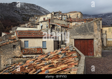 Streetview von alten italienischen Dorf Stockfoto