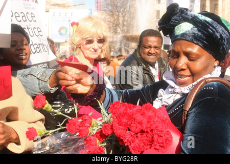 Rally würde eine Hommage an die Rolle der Frauen im weltweiten Kampf für Gerechtigkeit - mit besonderem Schwerpunkt auf den Kampf Stockfoto