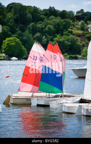 Festgemachten Segelbooten Stockfoto