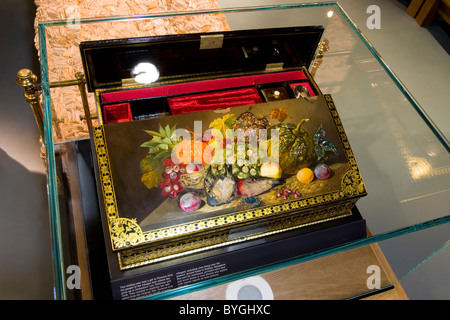 Victorian schreiben Fall, Florence Nightingale, jetzt auf dem Display an der Florence Nightingale Museum gegeben. London UK. Stockfoto