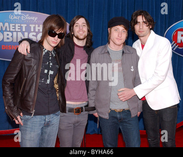 Die All-American Rejects Los-Angeles-Premiere von "Meet the Robinsons", gehalten am El Capitan Theater Los Angeles, Kalifornien- Stockfoto