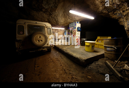 In einem Gips-mine Stockfoto