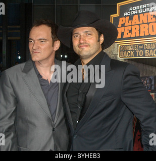 Quentin Tarantino und Robert Rodriguez-premiere von "Grindhouse" im Orpheum Theater - Los Angeles, Kalifornien eingetroffen- Stockfoto