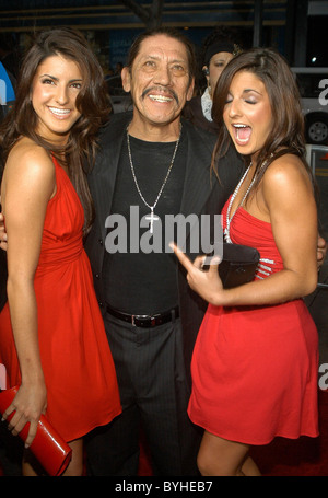 Electra Avellan, Robert Rodriguez und Elise Avellan Premiere von "Grindhouse" im Orpheum Theater - Los Angeles anreisen, Stockfoto