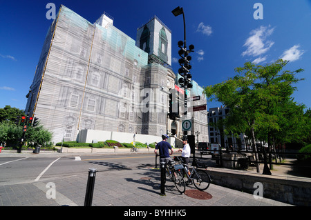 Montreal Rathaus auf Rue Notre-Dame, Old Montreal, Kanada Stockfoto