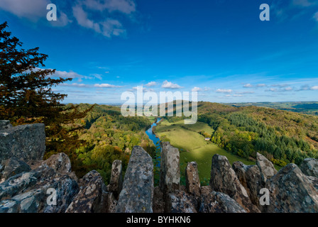 Wye Valley in Herefordshire von Symonds Rock gesehen Stockfoto