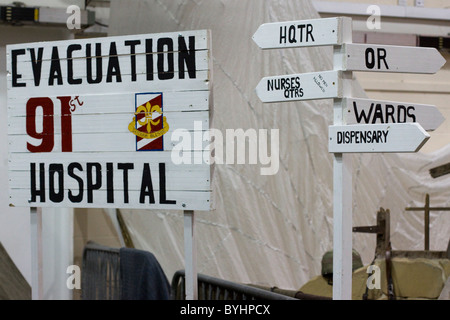 Melden Sie für Evakuierung Krankenhaus 91. in Deutschland Stockfoto