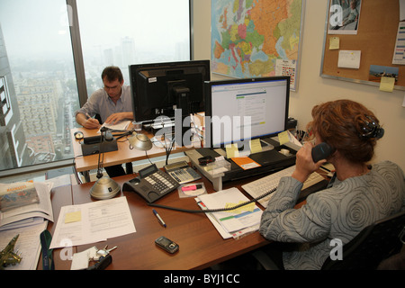 Ein Büro in der EU-Agentur FRONTEX, Warschau, Polen Stockfoto