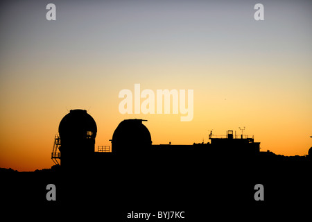 Sternwarte in Bergen in den frühen Morgenstunden. Stockfoto