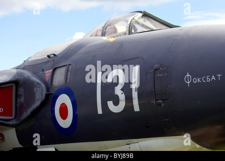 DE HAVILLAND (DH110) SEA VIXEN MIT 'FOXBAT' AUF DER NASE IN RUSSISCHER SPRACHE GESCHRIEBEN Stockfoto