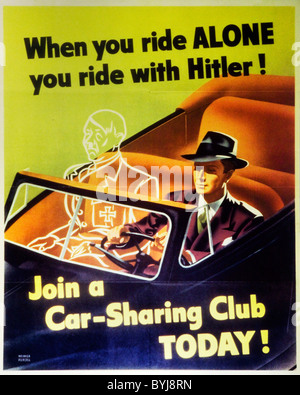 Vintage WWII Propaganda-Plakat - USA Stockfoto