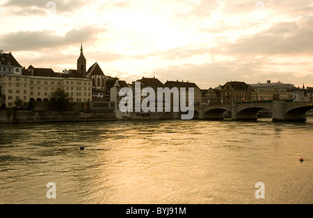 Der mittleren Brücke, Basel, Schweiz Stockfoto