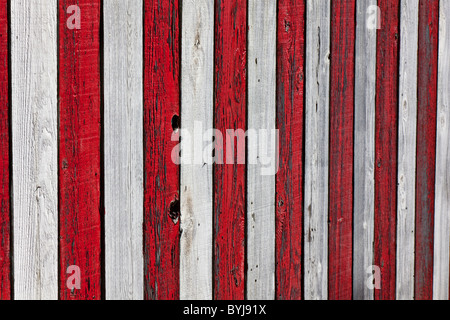 Roten und weißen Zaun Stockfoto
