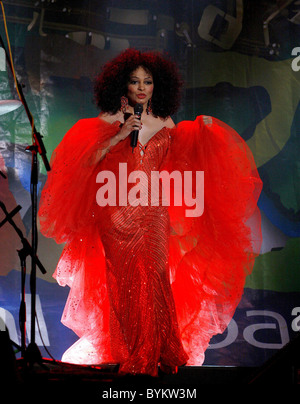 Diana Ross führt an der Plymouth Jazz Festival Trinidad und Tobago - 30.04.07 David trägt / Stockfoto