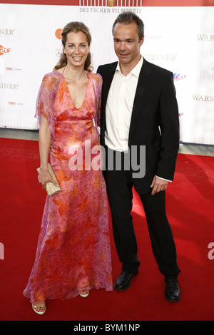 Tina Bordihn und Hannes Jaenicke bei Deutscher Filmpreis (deutsche Filmaward) Berlin, Deutschland - 04.05.07 Stockfoto