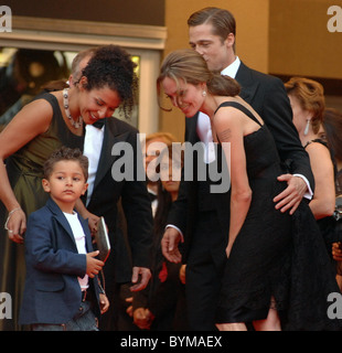 Angelina Jolie, Brad Pitt und Mariane Pearl 2007 Cannes Film Festival Tag 6 - "A Mighty Heart" Premiere Cannes, Frankreich- Stockfoto