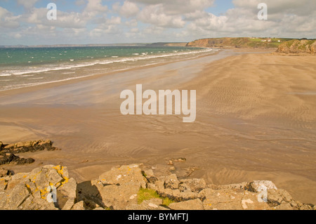 Breiten Oase Strand an der Küste von Pembrokeshire Stockfoto