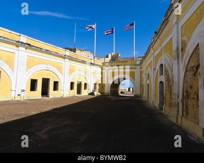 Festung El Morro, Courtyard View, San Juan, Puerto Rico Stockfoto