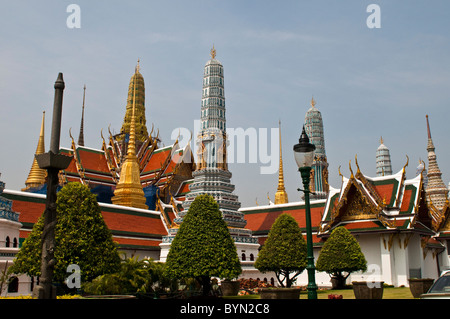 Königliches Pantheon, Wat Phra Kaeo, großer Palast, Bangkok, Thailand Stockfoto