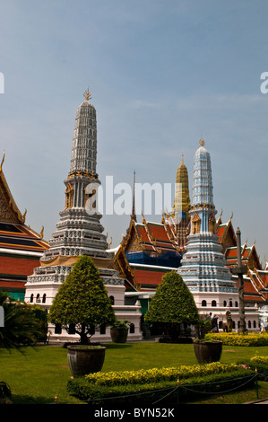 Königliches Pantheon, Wat Phra Kaeo, großer Palast, Bangkok, Thailand Stockfoto