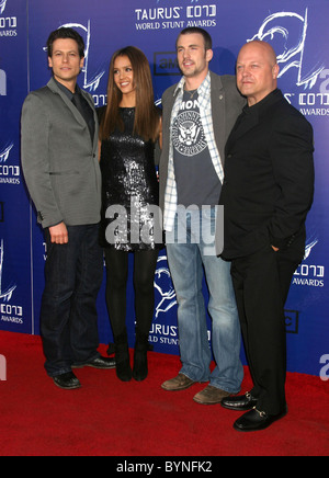 Ioan Gruffudd, Jessica Alba, Chris Evans und Michael Chiklis 2007 Taurus World Stunt Awards statt in den Paramount Studios Fotos Stockfoto