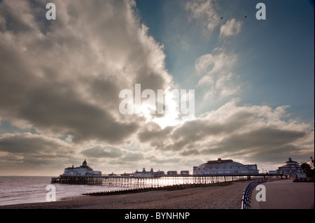 Eastbourne Pier, Blick von Osten nach Westen Stockfoto