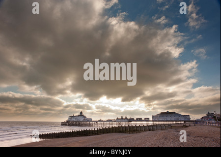 Eastbourne Pier, Blick von Osten nach Westen Stockfoto