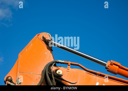 Hydraulik am Bagger Mikrofonarm Stockfoto