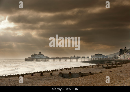 Eastbourne Pier, Blick von Osten nach Westen Stockfoto