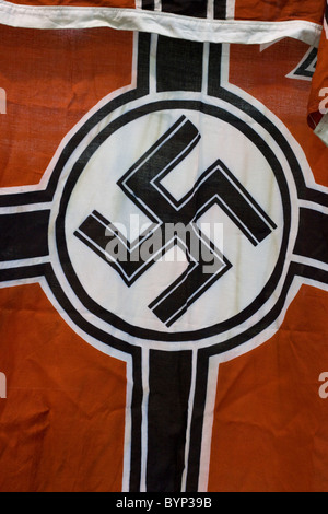 Nationalen deutschen Krieg Flagge, Hakenkreuz NS-Deutschland Stockfoto