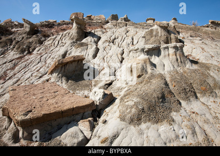 USA, North Dakota, Theodore Roosevelt Nationalpark, Badlands-Landschaft in der Nähe von Little Missouri Grasland Stockfoto