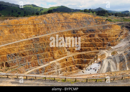 Details der Martha Tagebau Gold mine in Waihi in Neuseeland Stockfoto