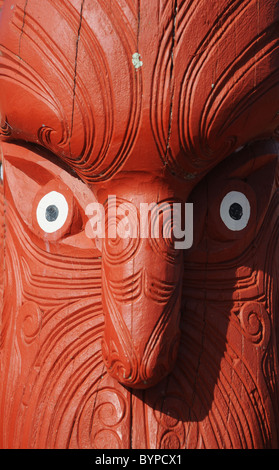 Maori Skulpturen in Neuseeland Stockfoto