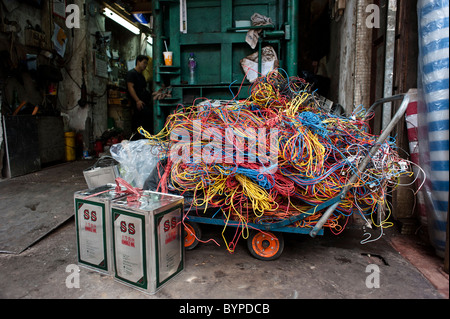 Metall und Papier-recycling-Unternehmen in Hongkong. Stockfoto