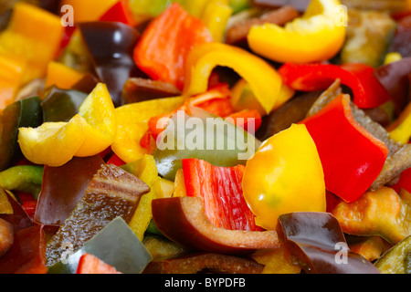 Frische Paprika in Stücke geschnitten Stockfoto