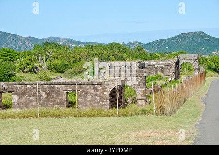 Antigua-Blockhaus-Festung Ruinen Touristenattraktion und Landausflug Stockfoto