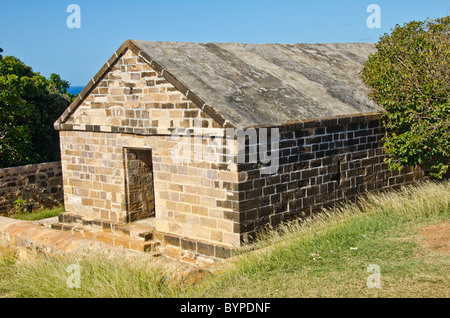 Antigua-Blockhaus-Festung Ruinen Touristenattraktion und Landausflug Stockfoto