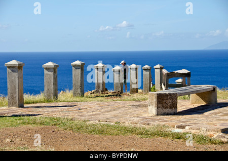 Antigua-Blockhaus-Festung Ruinen Touristenattraktion und Landausflug Stockfoto