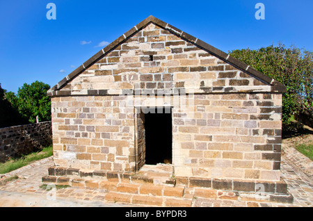 Antigua-Blockhaus-Festung Ruinen Touristenattraktion und Landausflug Stockfoto