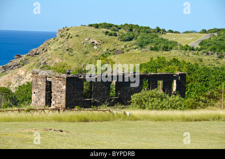 Antigua-Blockhaus-Festung Ruinen Touristenattraktion und Landausflug Stockfoto